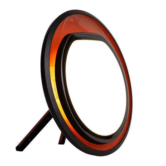 Lumie Halo 10,000 lux lamp demonstrating daylight-like intensity for mood support.