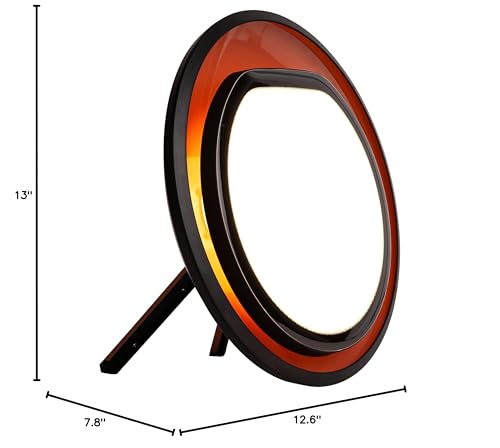 Lumie Halo black copper design complements modern workspaces.