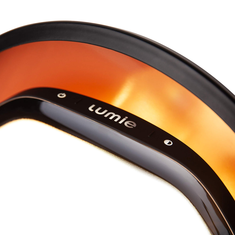 Lumie Halo desk-use setup for focused morning productivity.