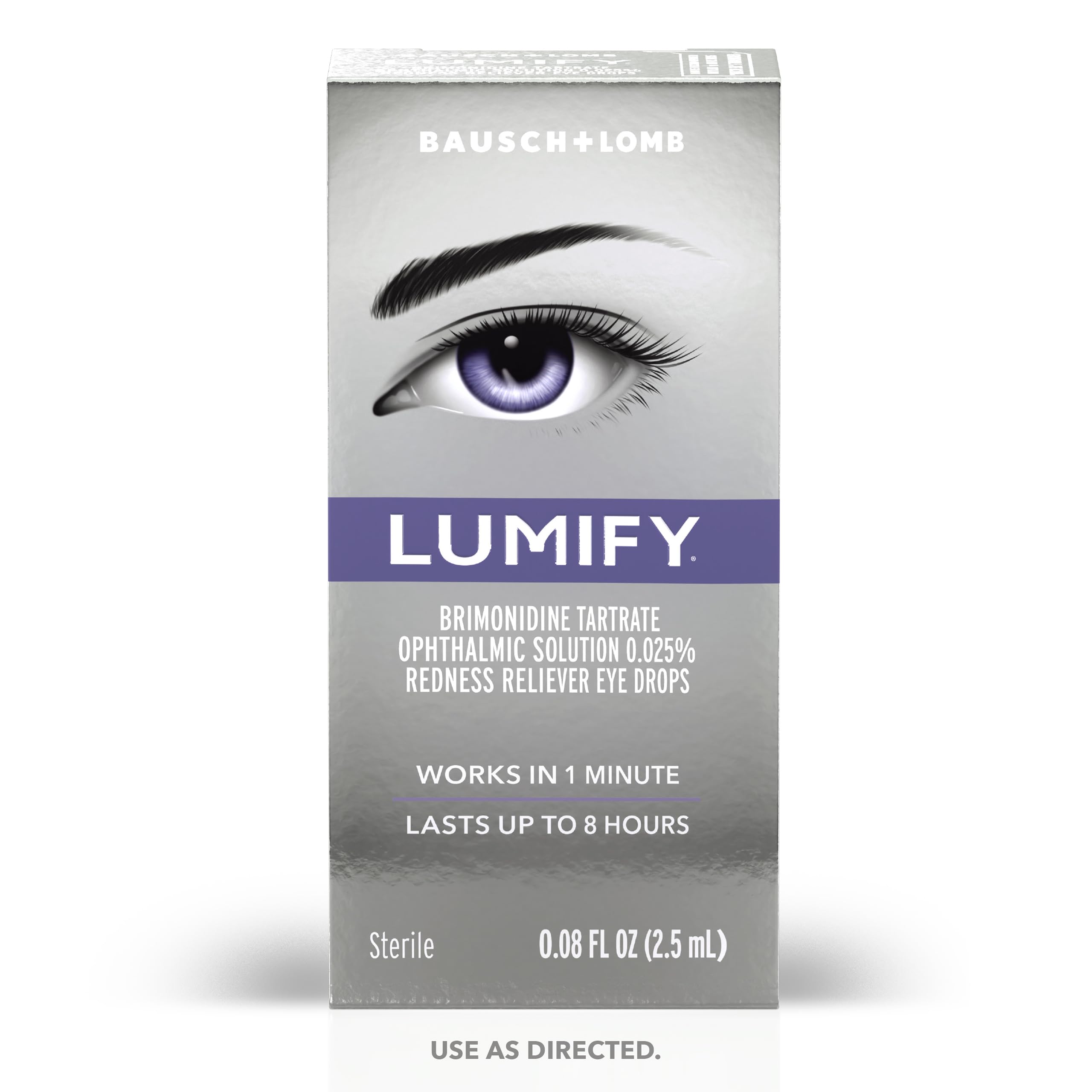 Lumify dropper dispensing a single drop for precise use