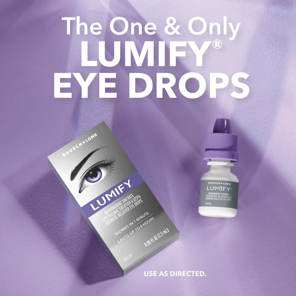 Lumify 1-minute redness relief concept visual