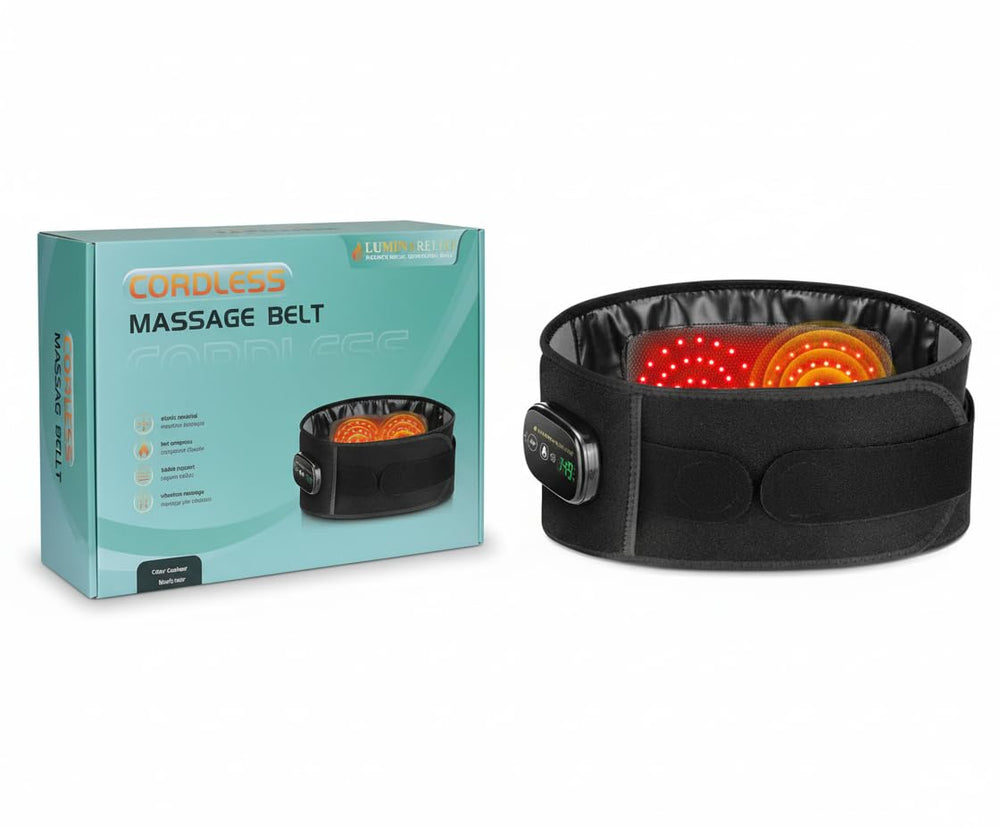 LUMINARELIEF 3-in-1 therapy with heat, massage, and compression