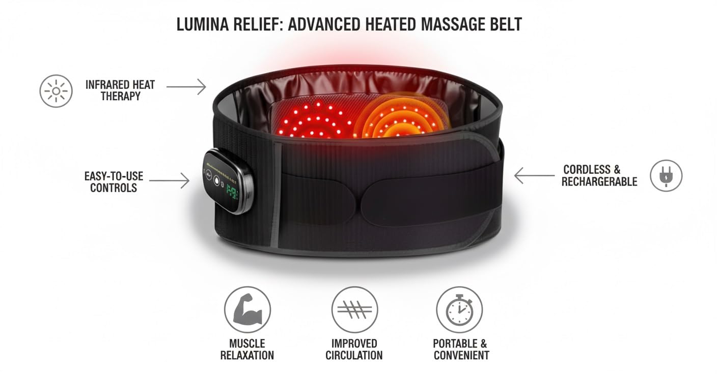 LUMINARELIEF 60-inch adjustable waist belt fits a wide range
