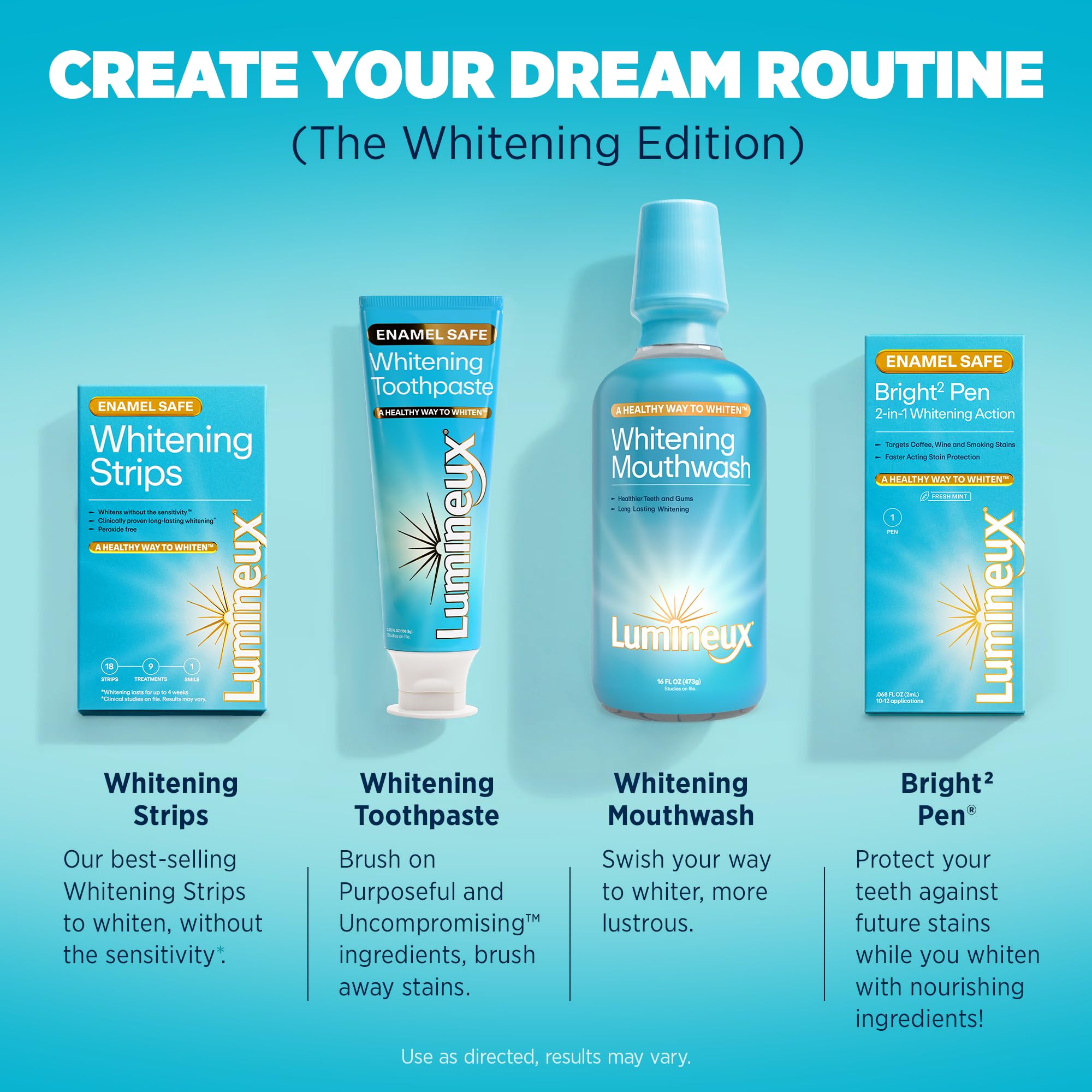 Lumineux sensitivity-free whitening experience emphasizing gentle enamel care