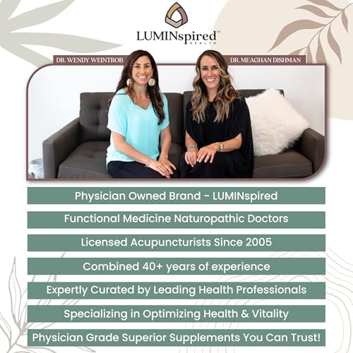 LUMINSPIRED HEALTH GMP-certified manufacturing seal on packaging.