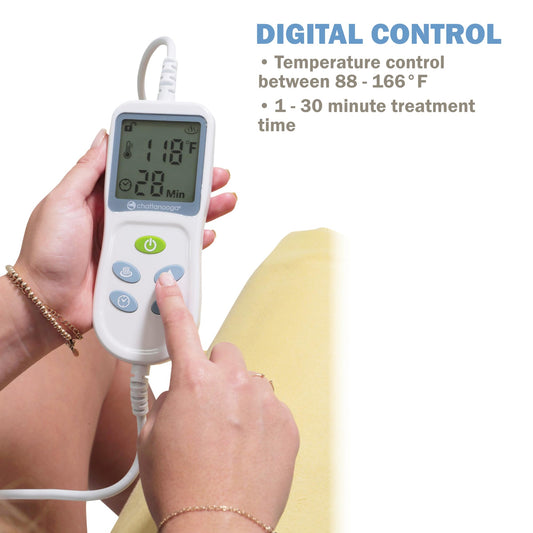 Lumintrail Chattanooga TheraTherm digital control panel highlighting programmable temperature and time.