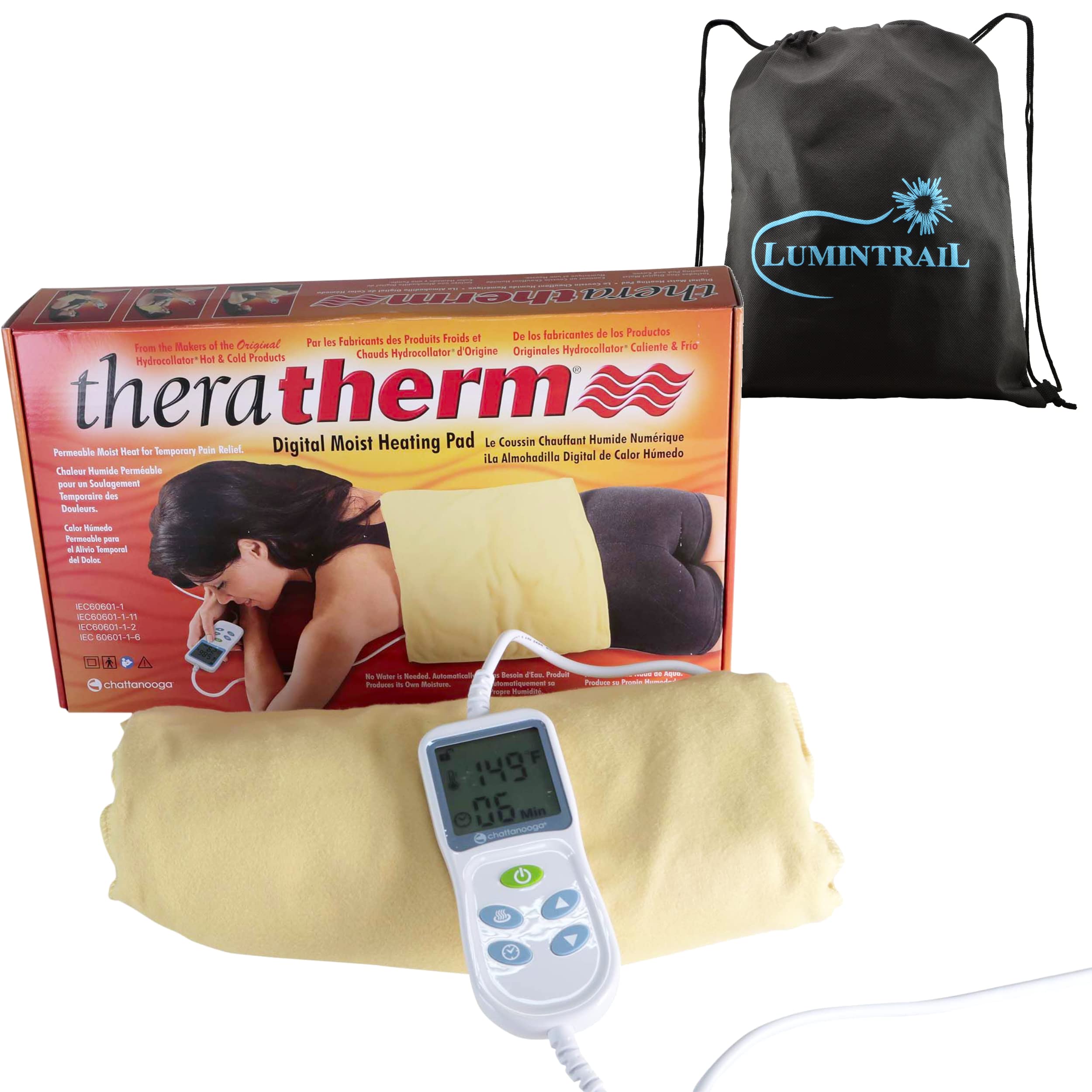 Lumintrail Chattanooga TheraTherm front view showing compact, easy-to-use design for home therapy.