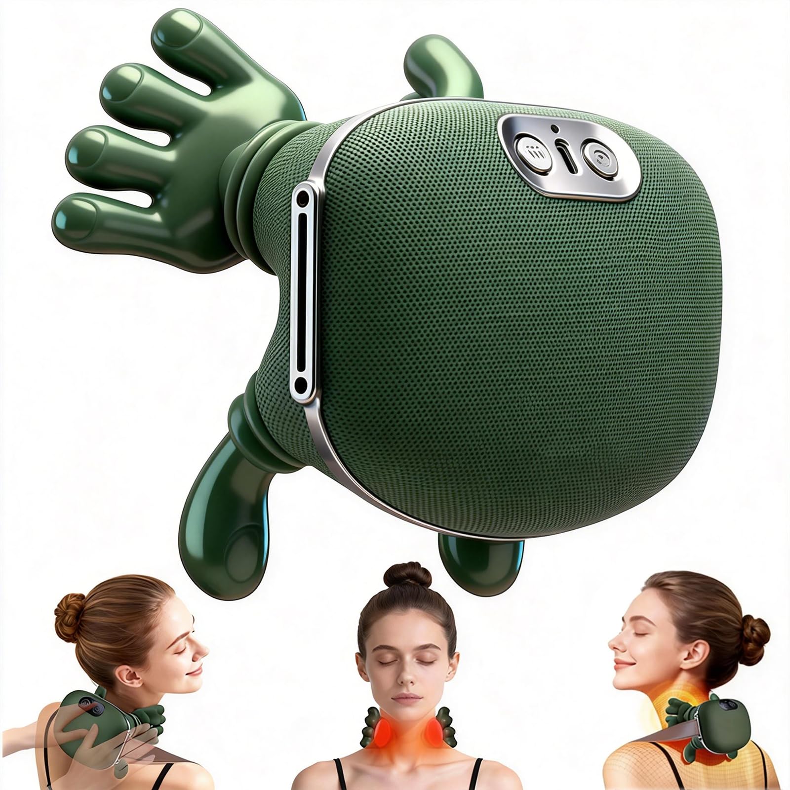 Lumiterra neck and shoulder massager with flexible arms for hands-free comfort during work