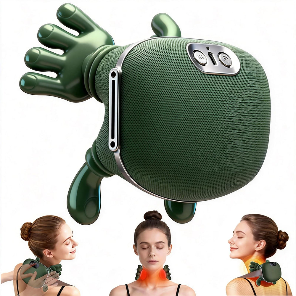 Lumiterra neck and shoulder massager with flexible arms for hands-free comfort during work