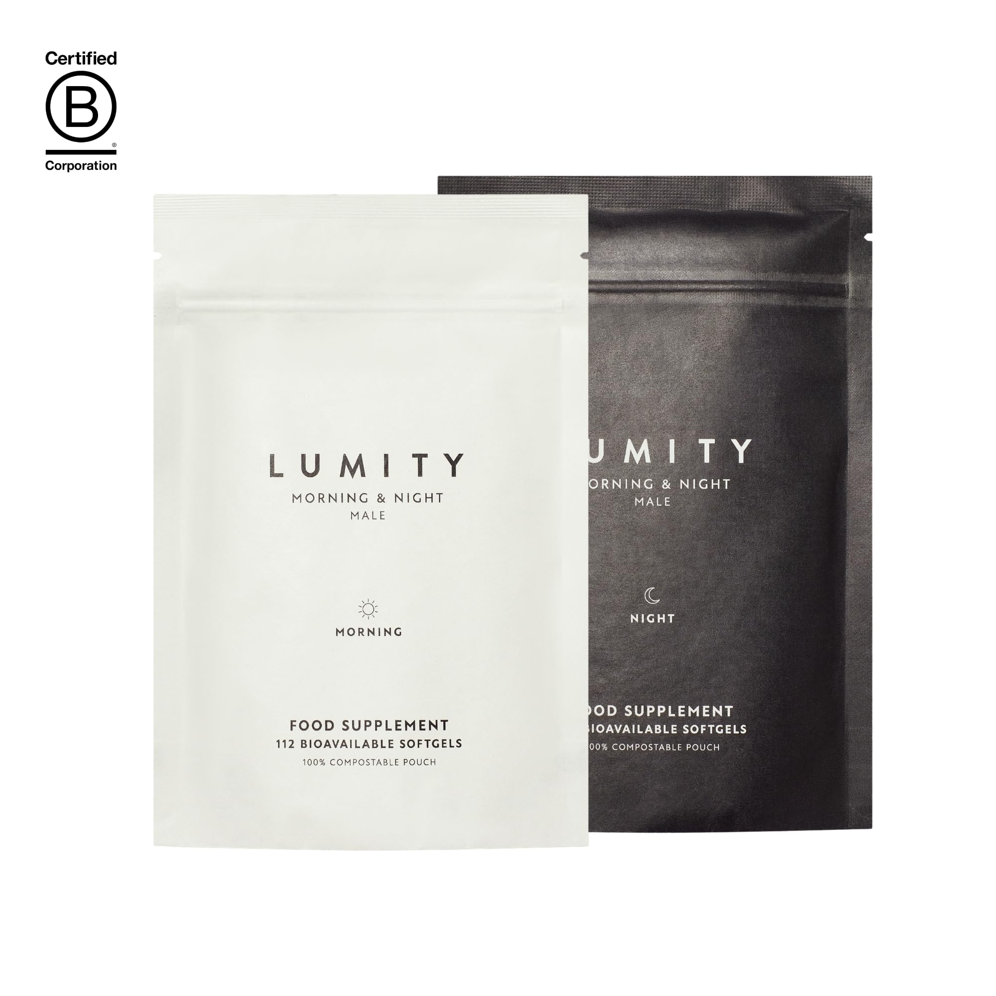 Lumity omega-3 softgels scene illustrating essential fatty acids for skin and joints.