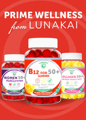 Lunakai B12 gummies easy-to-chew, non-sticky texture.