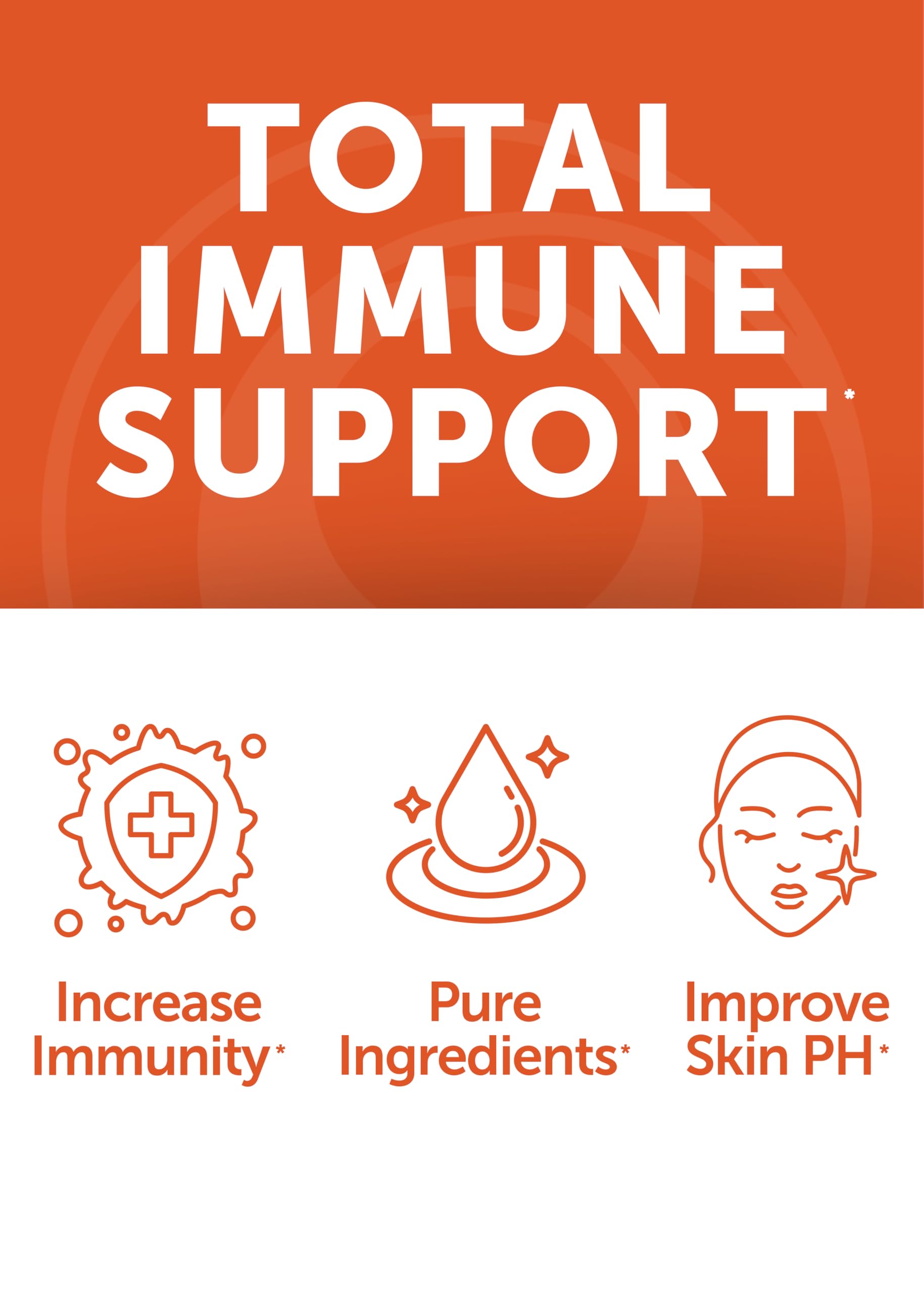 Lunakai bottle with clear label communicates vitamin C and E benefits at a glance.