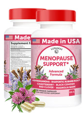 Lunakai bottle front view for menopause support, signaling daily comfort and consistency.