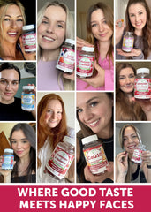 Packaging box for Lunakai Cranberry Gummies emphasizes non-GMO and gluten-free features