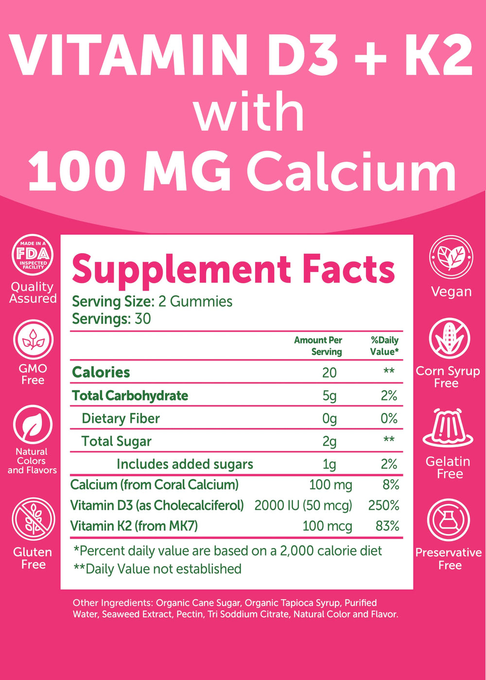 Lunakai D3 K2 Gummies are gluten-free and allergen-free.