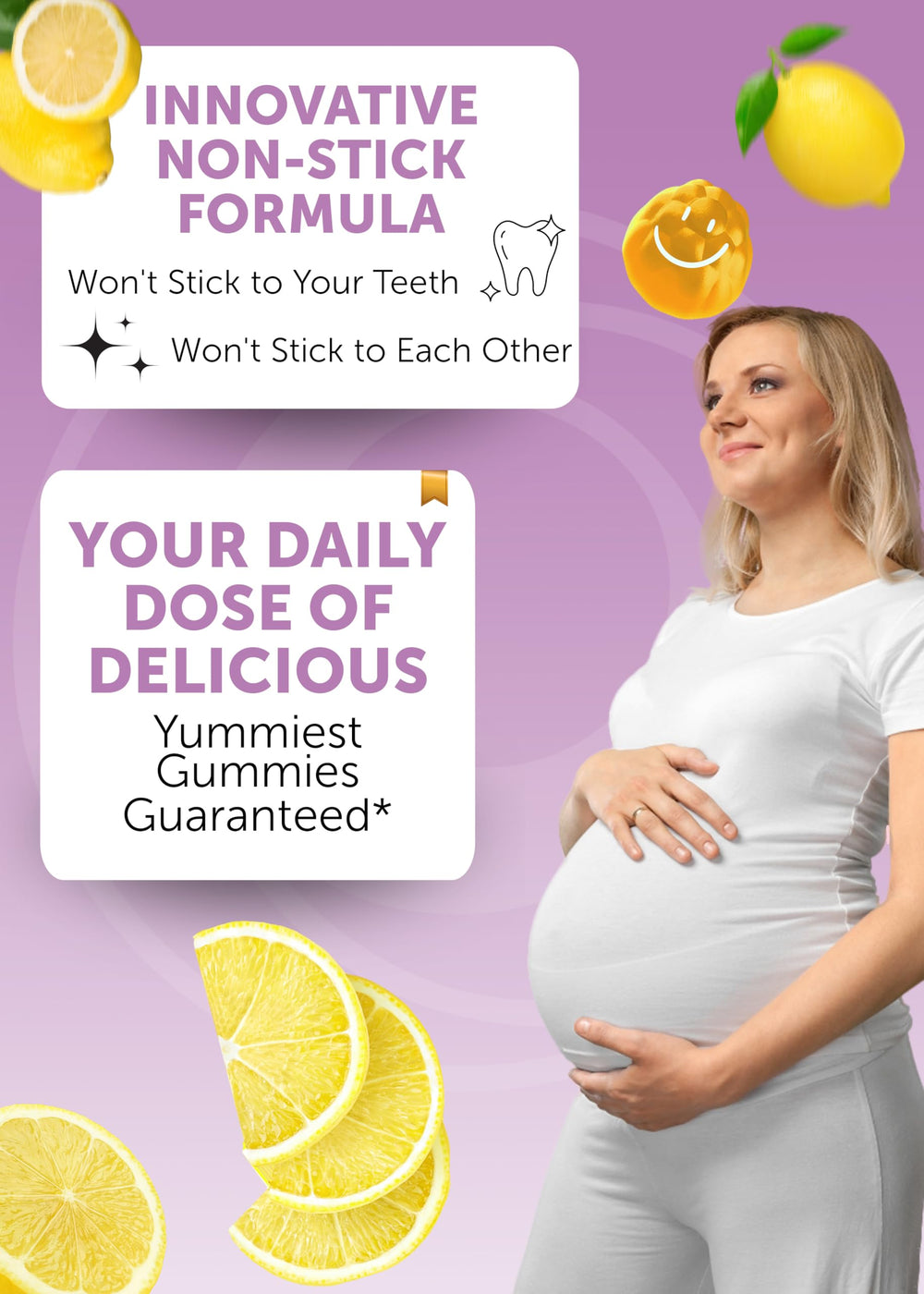 Lunakai prenatal gummies iron and folic acid ingredients panel