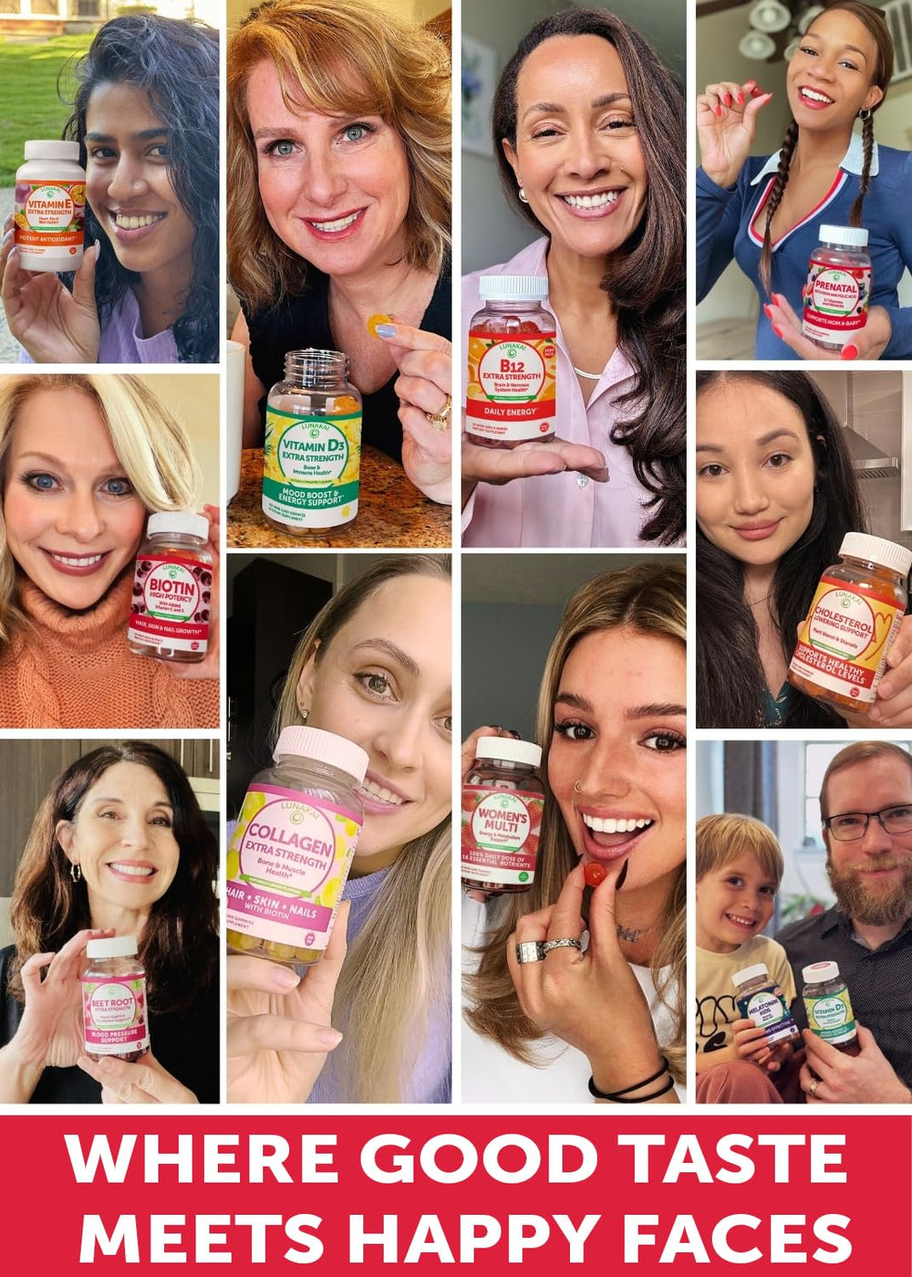 Lunakai ingredients icons image highlights 17 essential nutrients for pregnancy
