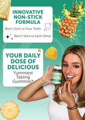 Lunakai Prenatal Gummies texture close-up reveals chewy, flavorful bites.