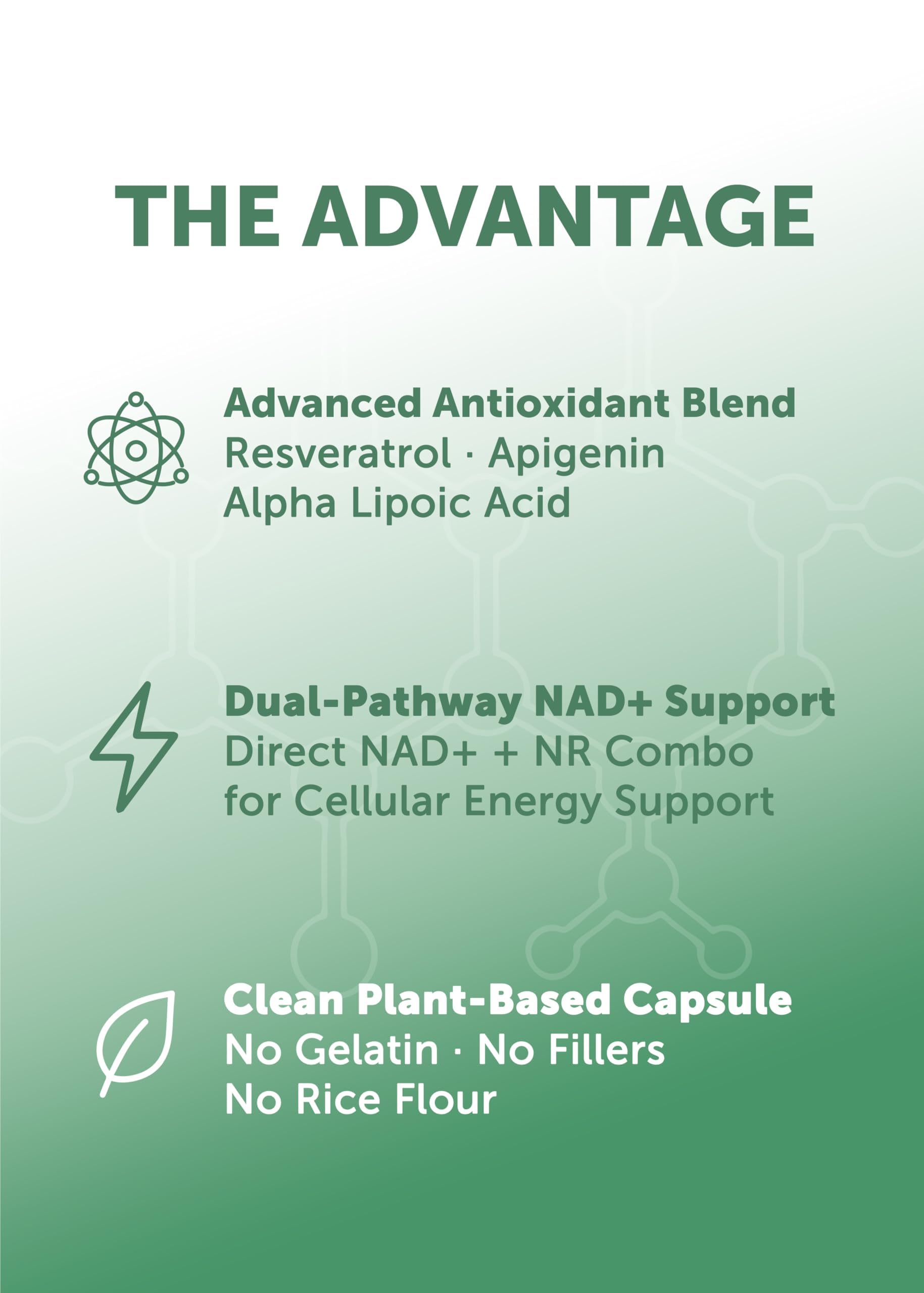 Lunakai PRO NAD label detail highlighting USA-made quality and clean ingredients.