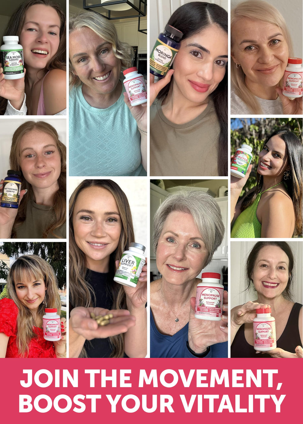 Lunakai red clover and soy isoflavones close-up highlighting plant-based support.
