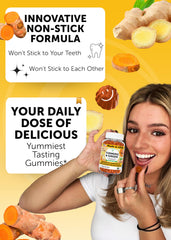 Lunakai turmeric gummies bottle on kitchen counter for daily wellness routine.