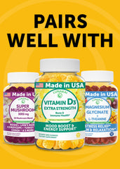 Lunakai turmeric-ginger gummies on travel bag for on-the-go convenience.