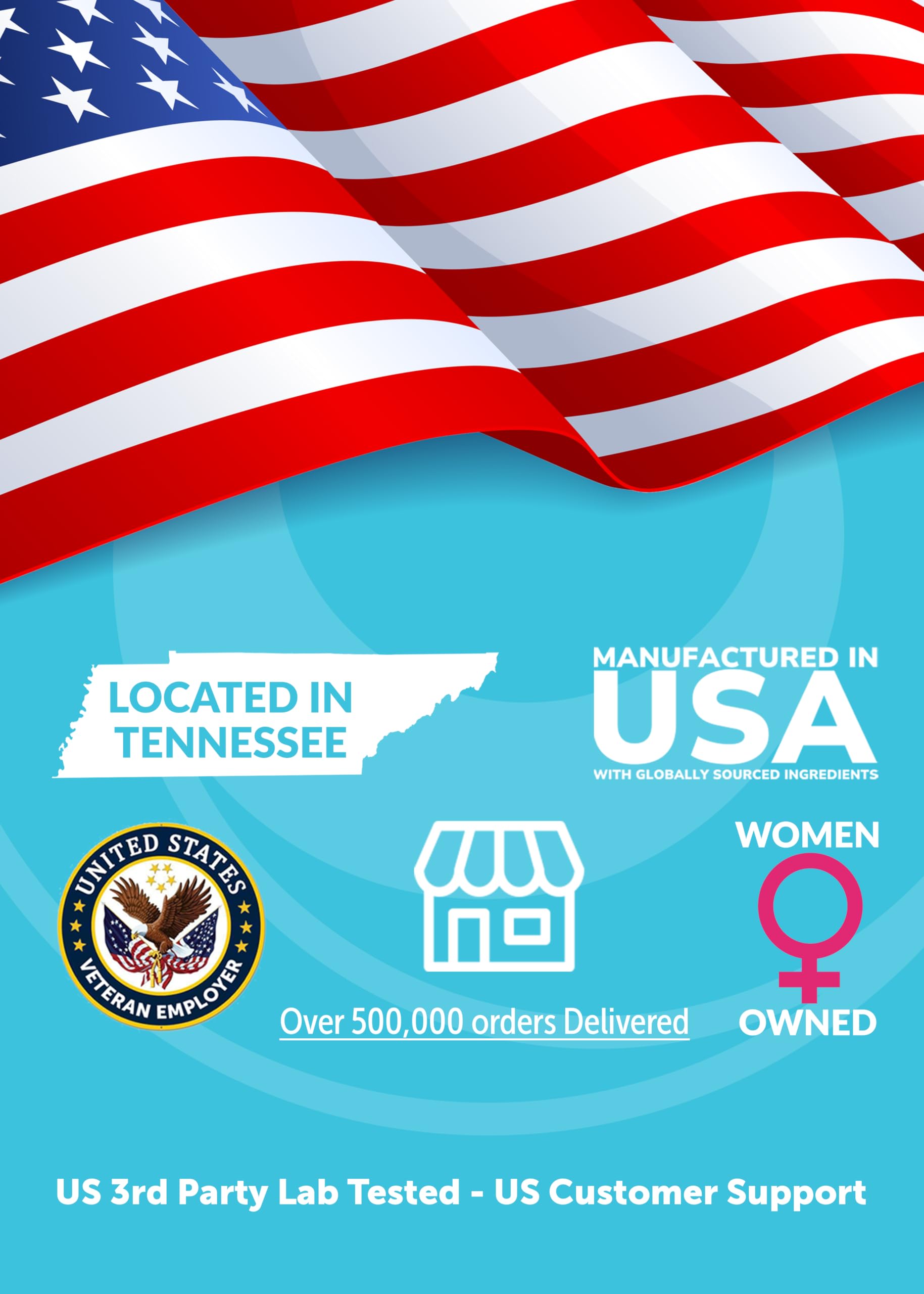 Lunakai USA-made badge on bottle signals quality standards