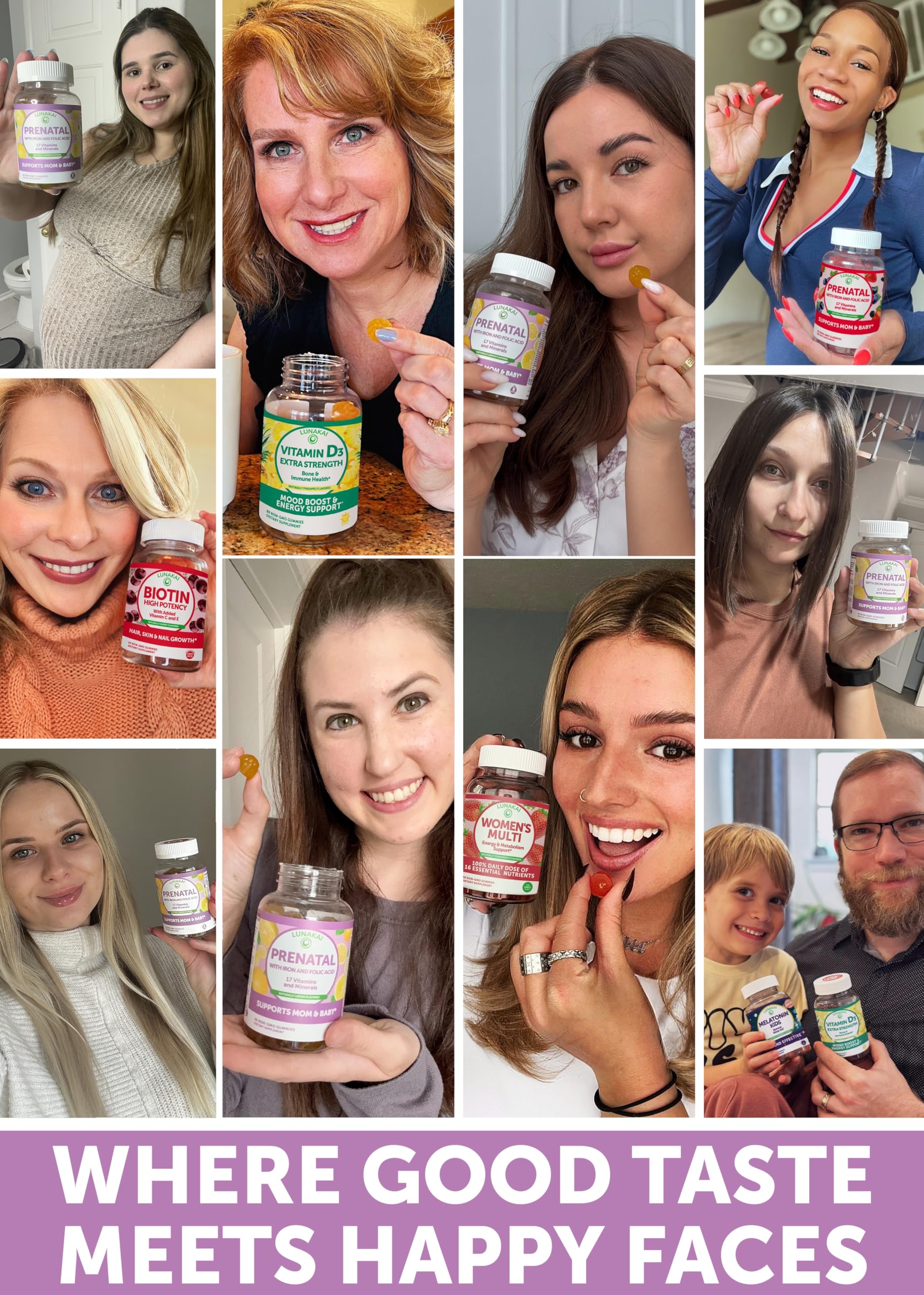 Lunakai USA-made prenatal gummies packaging features clean, trustworthy design
