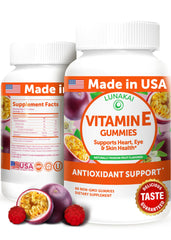 Lunakai Vitamin E Gummies bottle for daily skin and eye support.