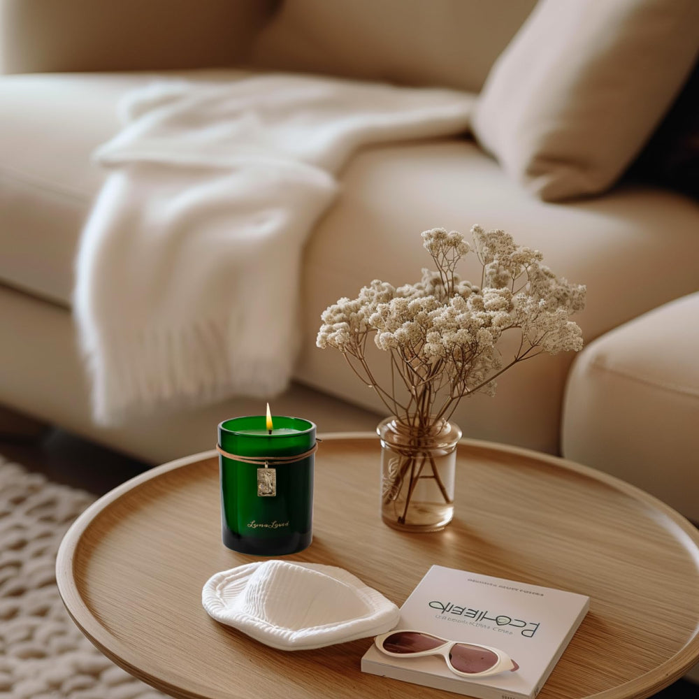 LunaLoved burn-time 35-45 hours; long-lasting fragrance for calm spaces