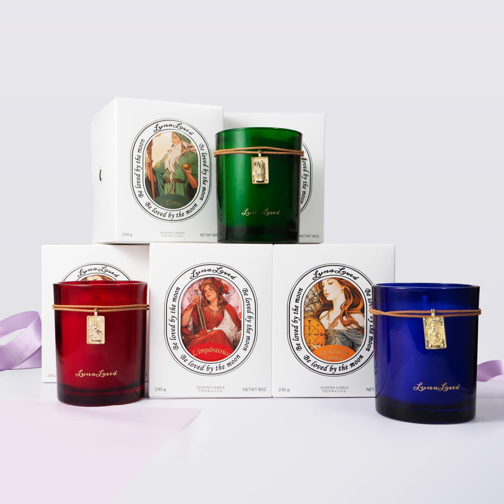 LunaLoved candle on display elevates home ambience and thoughtful gifting.