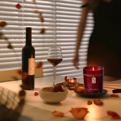 LunaLoved Empress Rose Oud red vessel decor enhances living spaces.