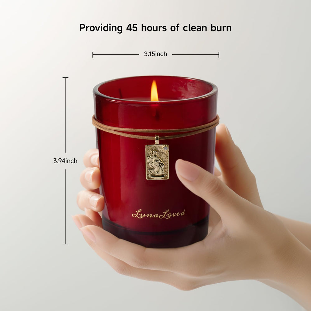 LunaLoved Empress Rose Oud wax closeup reveals saffron, clove, rose layers.
