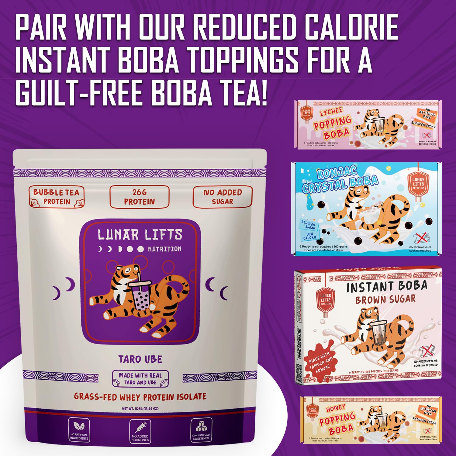 Lunar Lifts on-the-go protein mix in a convenient package