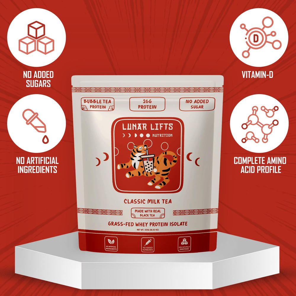 Lunar Lifts No Added Sugar label emphasizes clean nutrition.