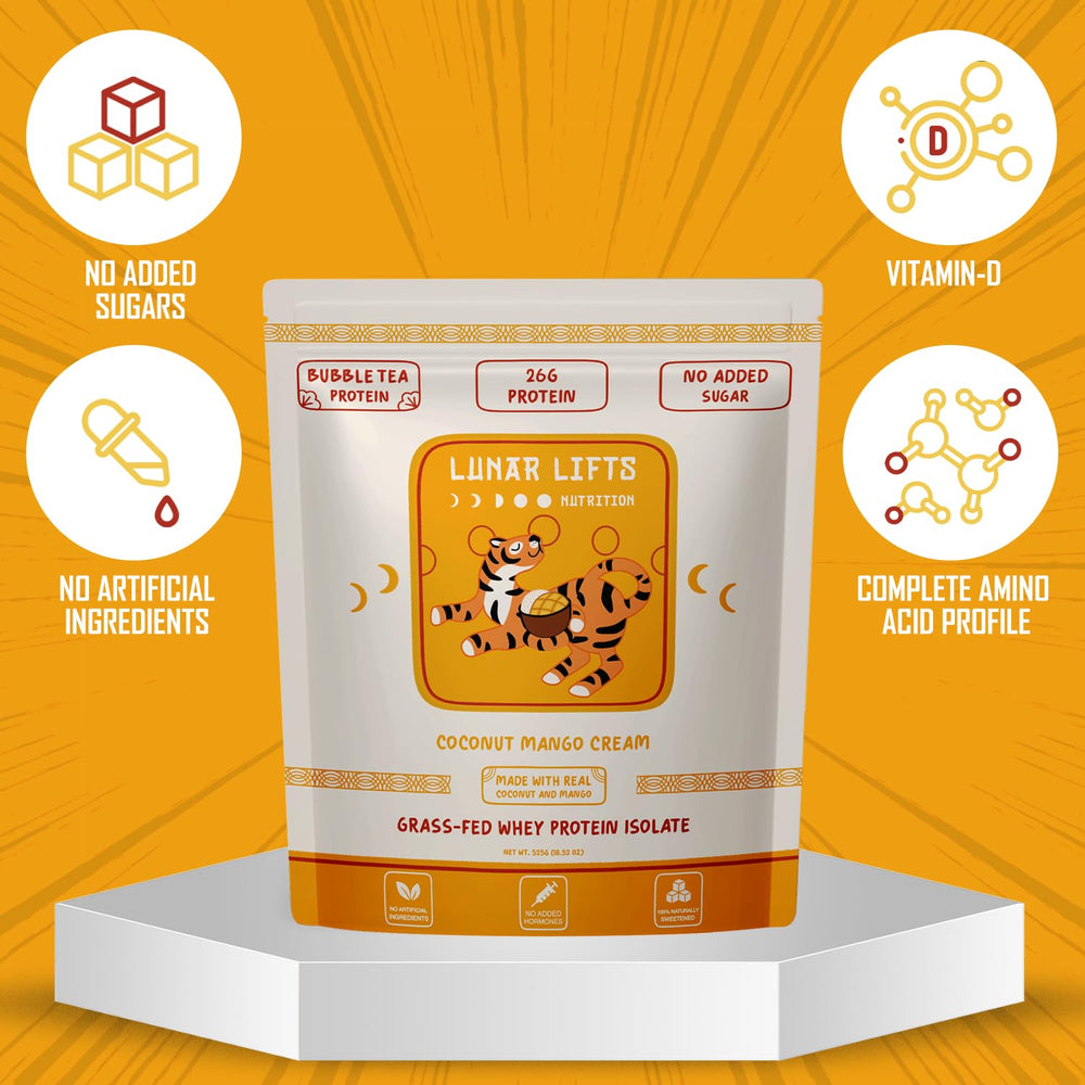 Lunar Lifts No added sugars label emphasizes clean nutrition.