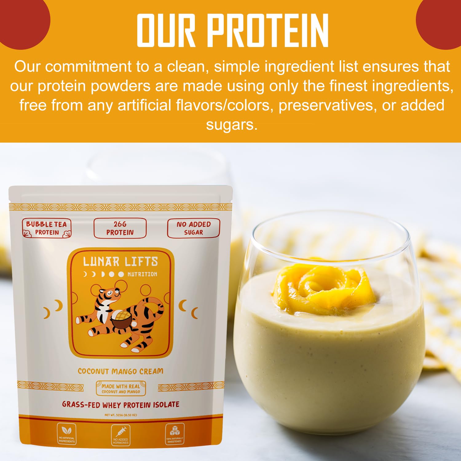 Lunar Lifts post-workout recovery shake ready for quick nourishment.