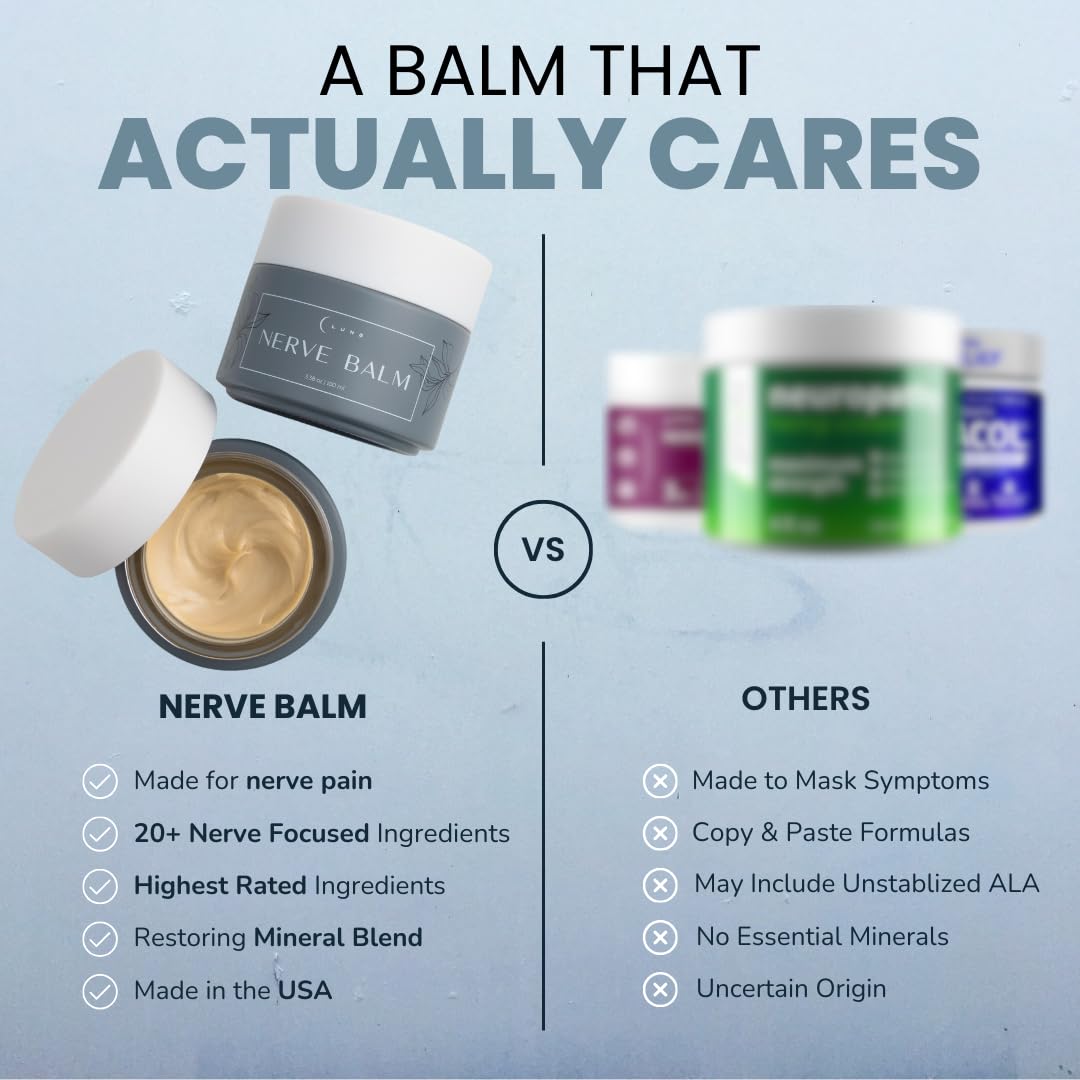 Lune Nerve Balm texture shows lightweight, non-greasy feel.