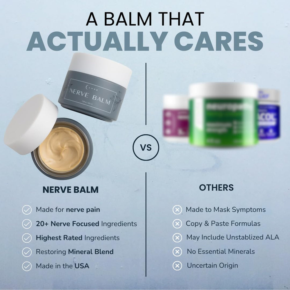 Lune Nerve Balm texture shows lightweight, non-greasy feel.