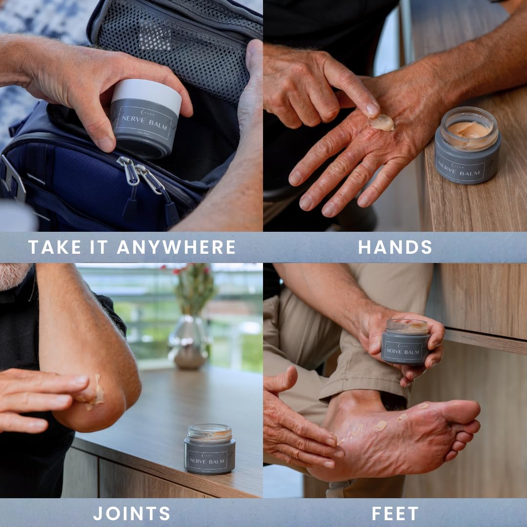 Lune Nerve Balm USA-made label emphasizes clean plant-based formula.