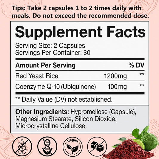 LUNESSA Red Yeast Rice capsules ready for everyday wellness.