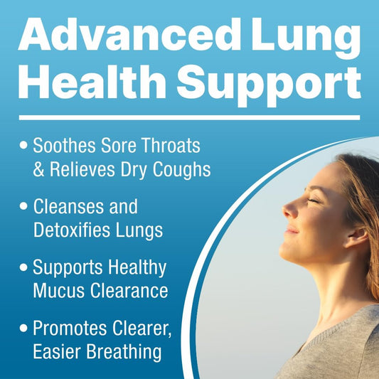 Close-up mullein leaf extract bottle signaling natural lung wellness and mucus relief potential