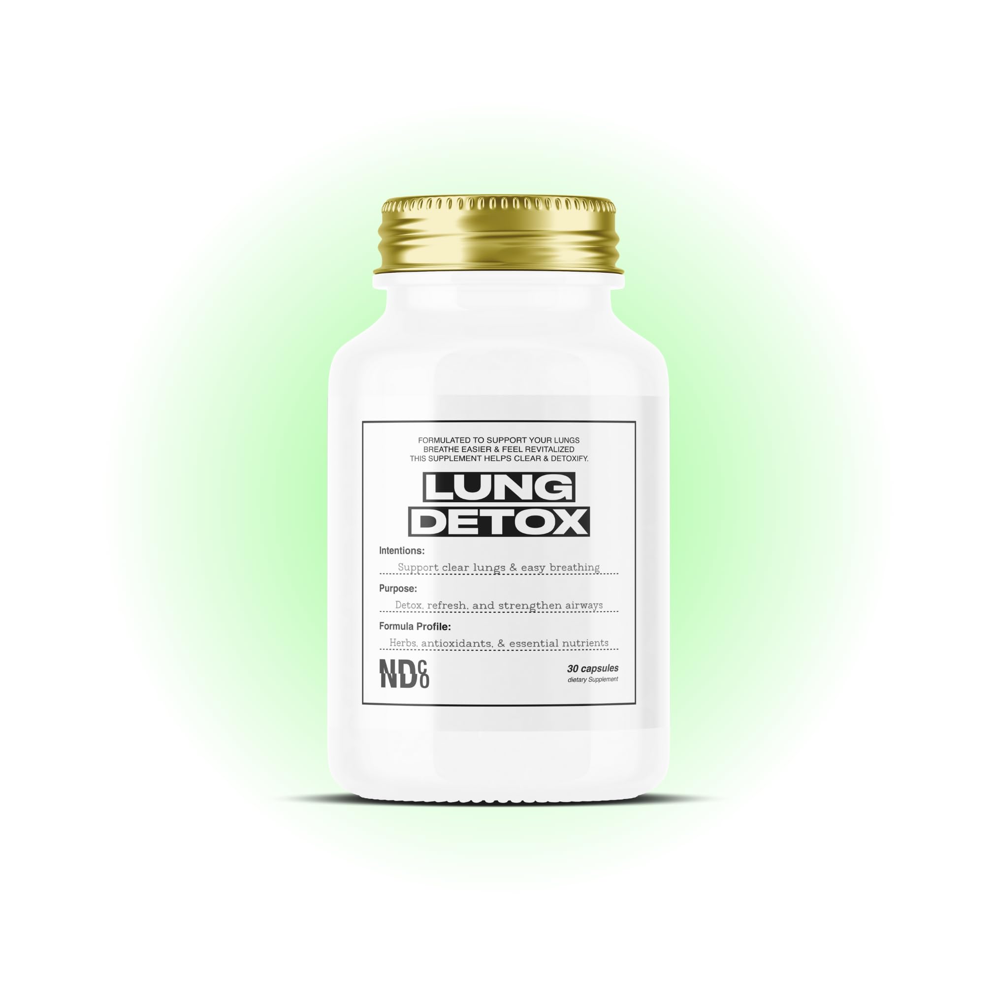 Lung Detox by NDCO bottle and label for daily respiratory support.