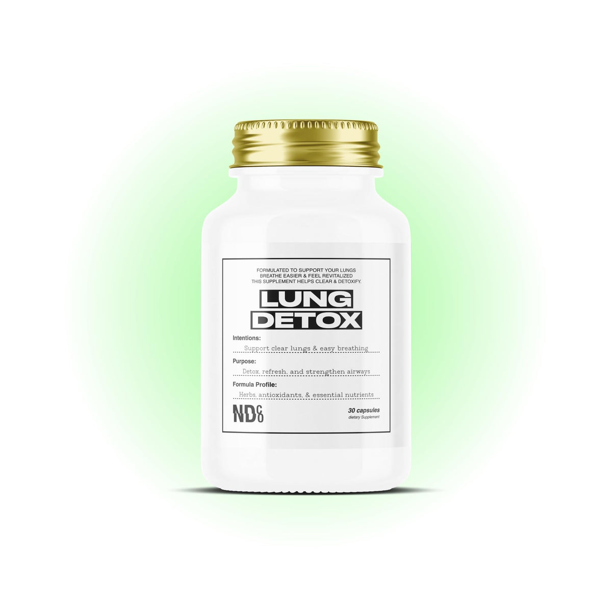 Lung Detox by NDCO bottle and label for daily respiratory support.