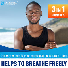 Lungwell Quit Smoking Aid morning routine scene suggests gentle detox support.