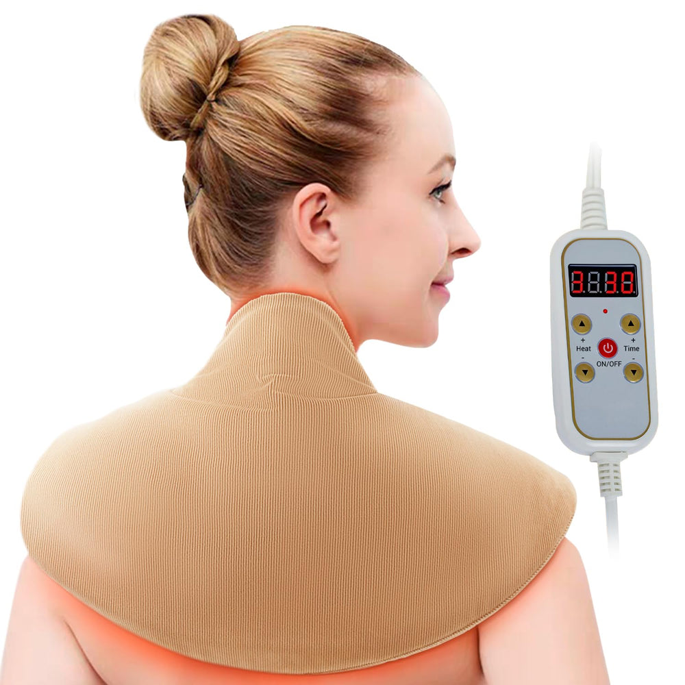 LUNILAX large neck-shoulder heating pad provides targeted warmth for daily comfort.