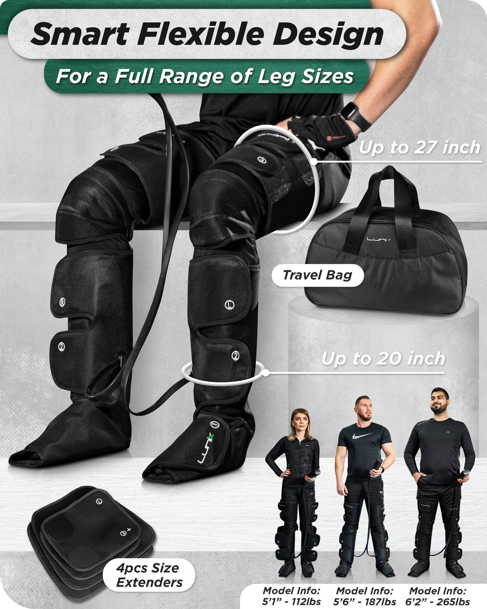Lunix LX10 heat therapy mode adds comforting warmth after activity.