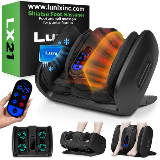 Lunix LX21 foot massager with remote for easy control and targeted relief.