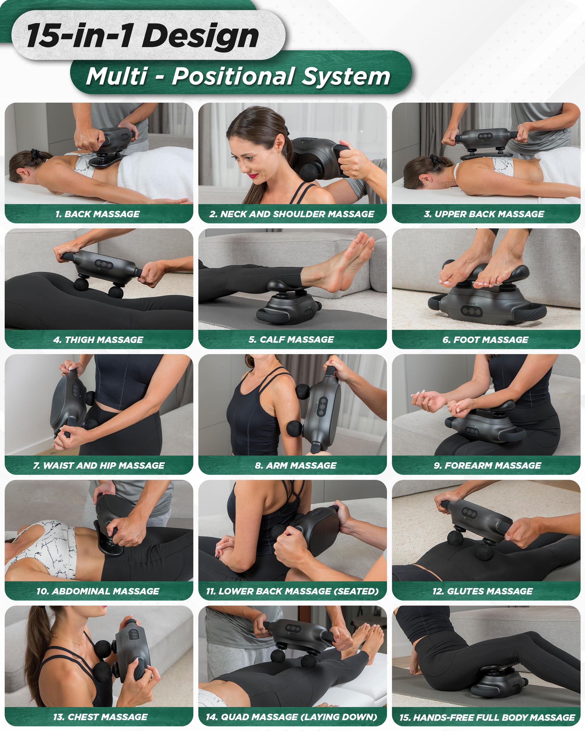 Lunix LX26 arm and waist use close-up for quick relief.