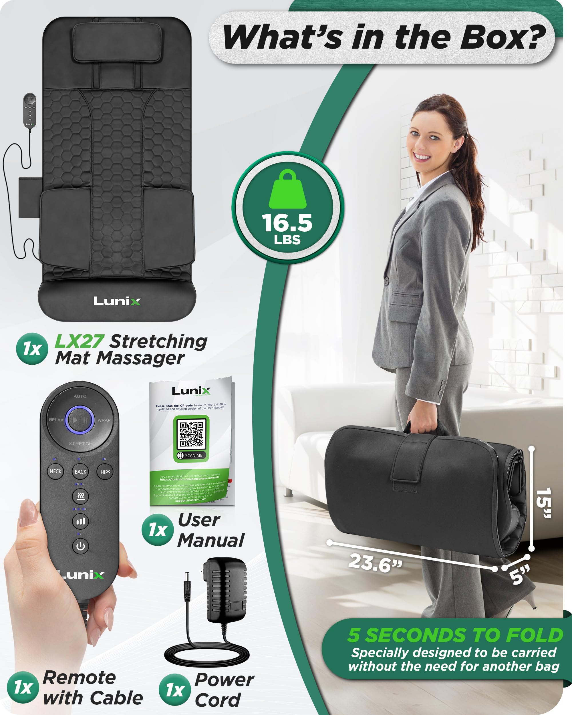 LX27 portable setup suitable for home, office, or travel sessions.